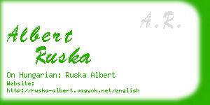 albert ruska business card